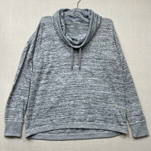 Athleta Blissful Gray Cowl Neck Sweater Womens L Pullover Soft Lounge Activewear